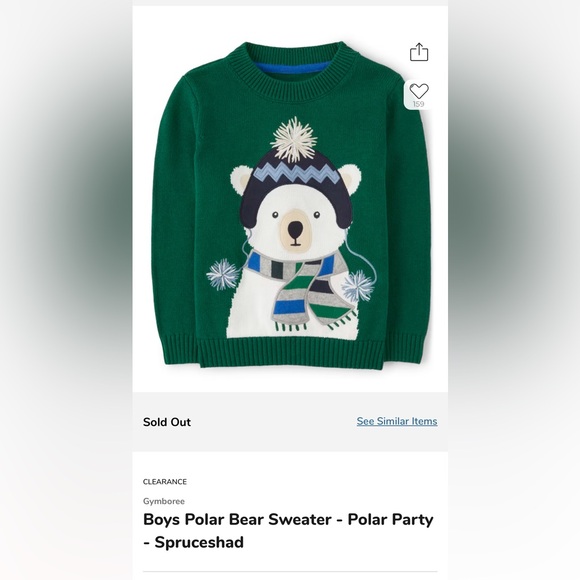 Gymboree Boys Polar Bear Sweater - Polar Party - Spruceshad 5T NWT - Picture 9 of 11